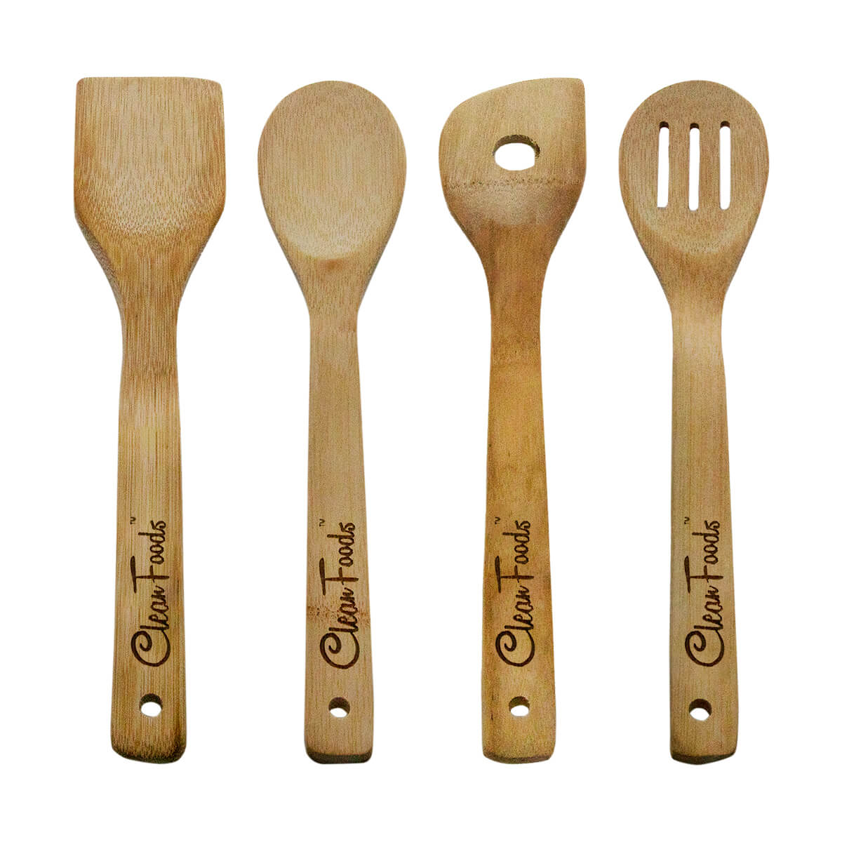 Spatule en bambou, 4 pièces