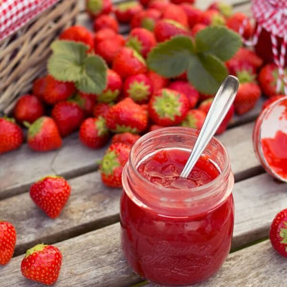 Confiture de fraises mince