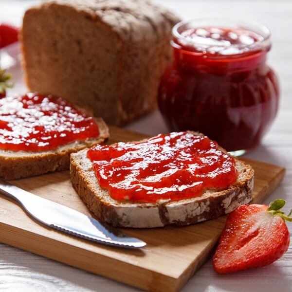 Confiture de fraises mince