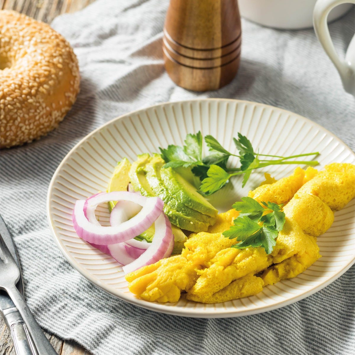 Mélange d'oeufs végétalien